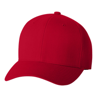 Flexfit by Yupoong Wool-Blend Cap, Red, Front view