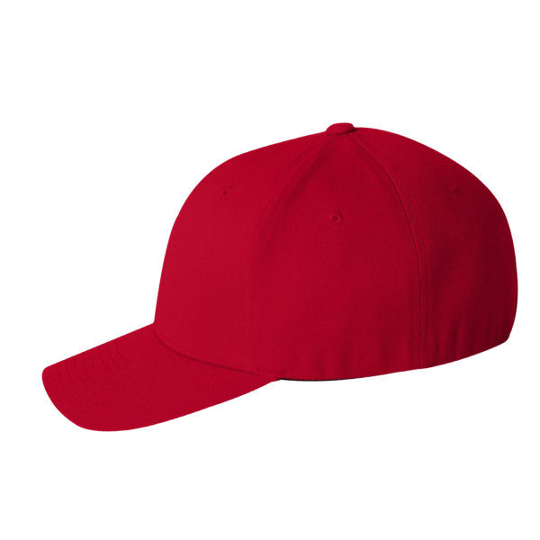 Flexfit by Yupoong Wool-Blend Cap, Red, Left Side view