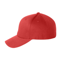 Flexfit by Yupoong Youth Cotton Blend Cap, Red, Left Side view