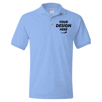 Gildan DryBlend® Jersey Polo, Carolina Blue, Front view, Mockup
