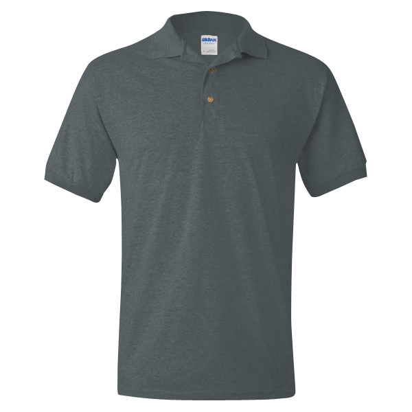 Gildan DryBlend® Jersey Polo, Dark Heather, Front view