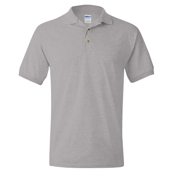 Gildan DryBlend® Jersey Polo, Graphite Heather, Front view