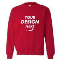 Gildan Heavy Blend™ Crewneck Sweatshirt, Antique Cherry Red, Front view, Mockup