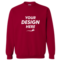 Gildan Heavy Blend™ Crewneck Sweatshirt, Cardinal Red, Front view, Mockup