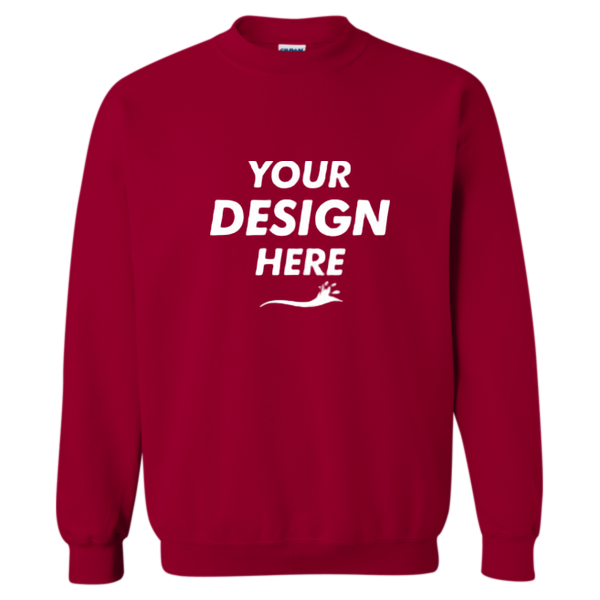 Gildan Heavy Blend™ Crewneck Sweatshirt, Cardinal Red, Front view, Mockup