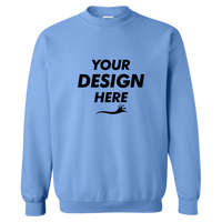 Gildan Heavy Blend™ Crewneck Sweatshirt, Carolina Blue, Front view, Mockup