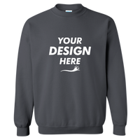 Gildan Heavy Blend™ Crewneck Sweatshirt, Charcoal, Front view, Mockup