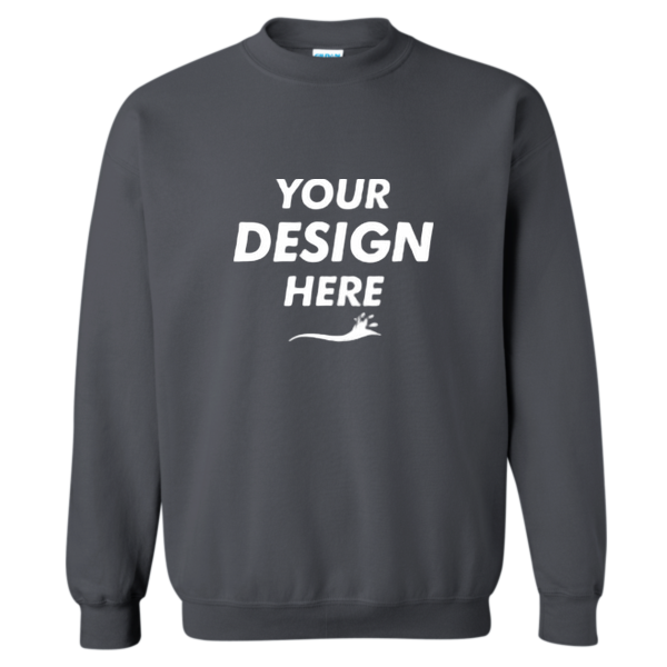 Gildan Heavy Blend™ Crewneck Sweatshirt, Charcoal, Front view, Mockup