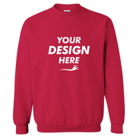Gildan Heavy Blend™ Crewneck Sweatshirt, Cherry Red, Front view, Mockup