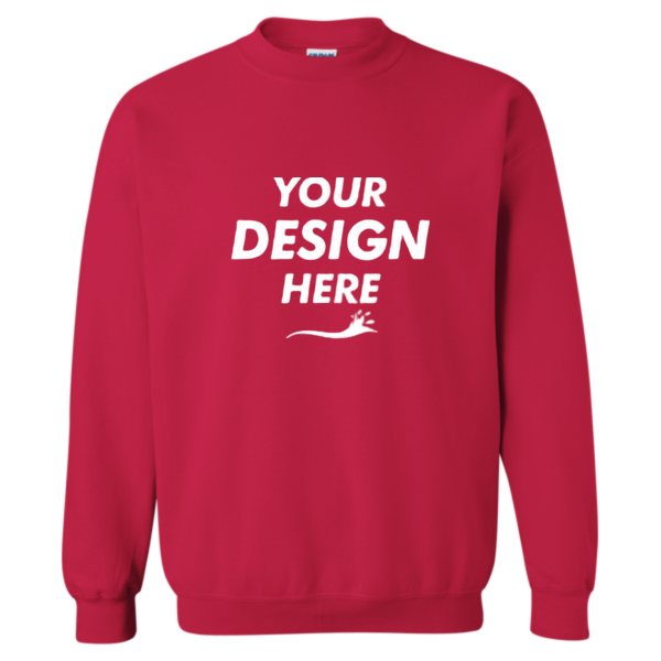 Gildan Heavy Blend™ Crewneck Sweatshirt, Cherry Red, Front view, Mockup