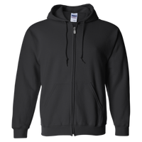 Gildan Heavy Blend™ Full-Zip Hooded Sweatshirt, Black, Front view