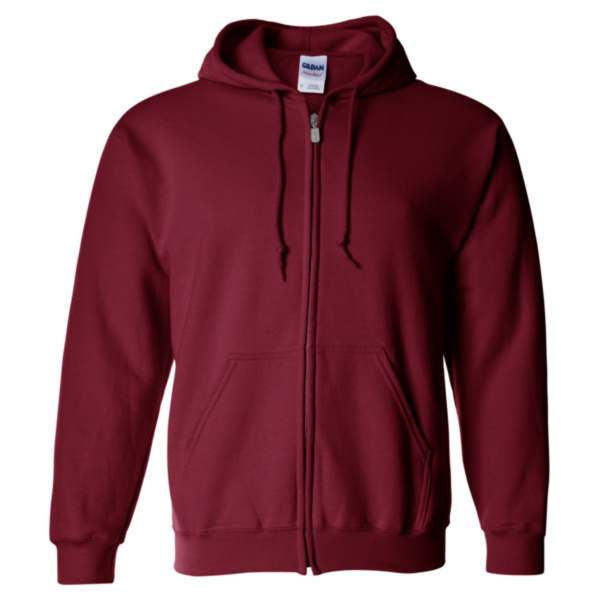 Gildan Heavy Blend™ Full-Zip Hooded Sweatshirt, Cardinal Red, Front view