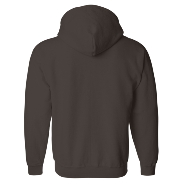 Gildan Heavy Blend™ Full-Zip Hooded Sweatshirt, Dark Chocolate, Back view