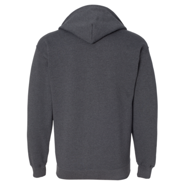 Gildan Heavy Blend™ Full-Zip Hooded Sweatshirt, Dark Heather, Back view