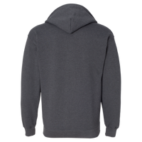 Gildan Heavy Blend™ Full-Zip Hooded Sweatshirt, Dark Heather, Back view