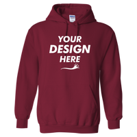 Gildan Heavy Blend™ Hooded Sweatshirt, Cardinal Red, Front view, Mockup
