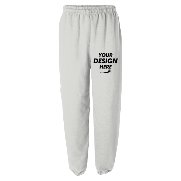 Gildan Heavy Blend™ Sweatpants, Ash, Front view, Mockup