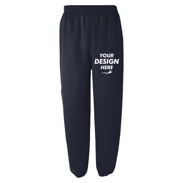 Gildan Heavy Blend™ Sweatpants, Navy, Front view, Mockup