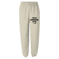 Gildan Heavy Blend™ Sweatpants, Sand, Front view, Mockup