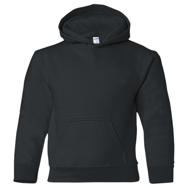 Gildan Heavy Blend™ Youth Hooded Sweatshirt, Black, Front view
