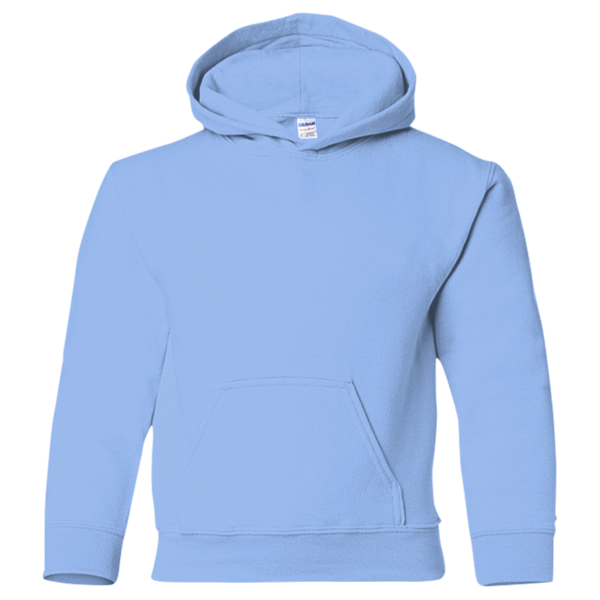 Gildan Heavy Blend™ Youth Hooded Sweatshirt, Carolina Blue, Front view
