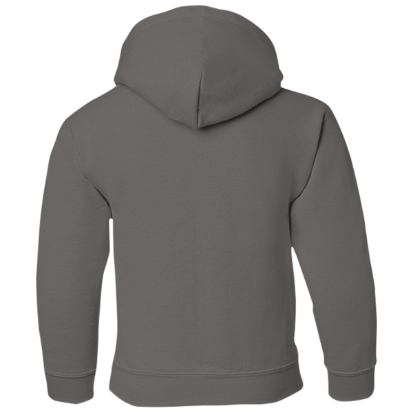 Gildan Heavy Blend™ Youth Hooded Sweatshirt, Charcoal, Back view
