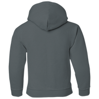 Gildan Heavy Blend™ Youth Hooded Sweatshirt, Dark Heather, Back view