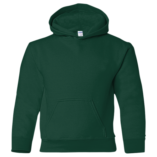 Gildan Heavy Blend™ Youth Hooded Sweatshirt, Forest, Front view