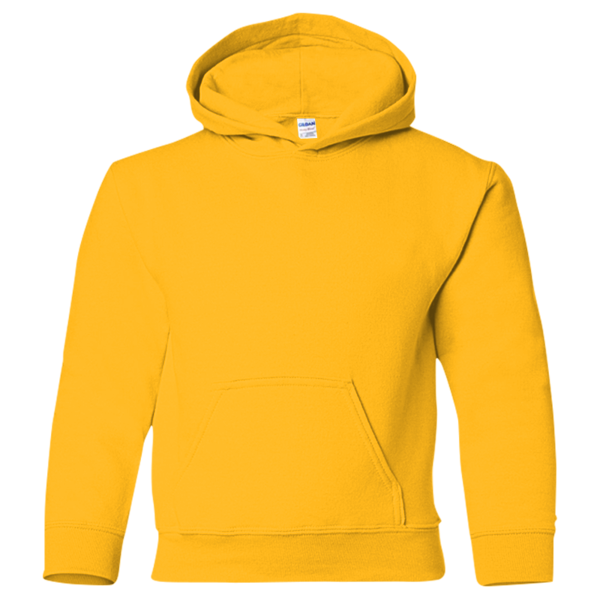 Gildan Heavy Blend™ Youth Hooded Sweatshirt, Gold, Front view