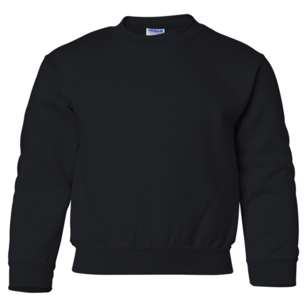 Gildan Heavy Blend™ Youth Sweatshirt, Black, Front view