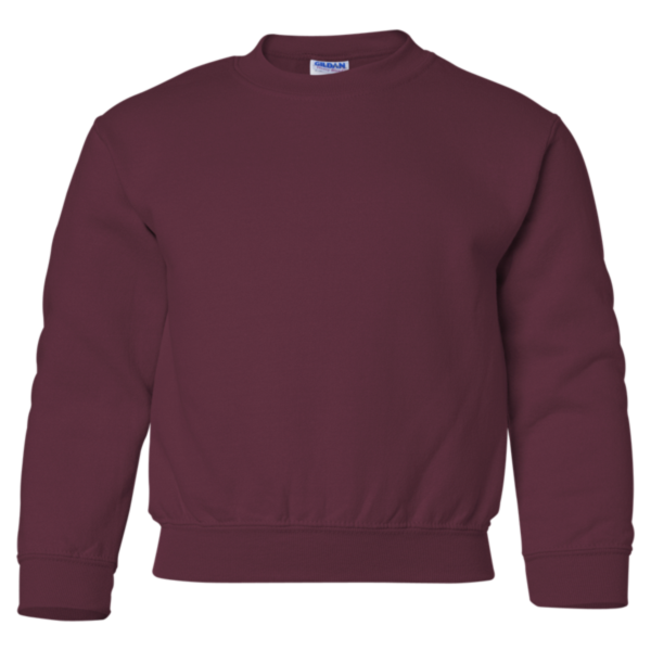 Gildan Heavy Blend™ Youth Sweatshirt, Maroon, Front view