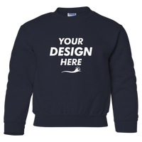 Gildan Heavy Blend™ Youth Sweatshirt, Navy, Front view, Mockup