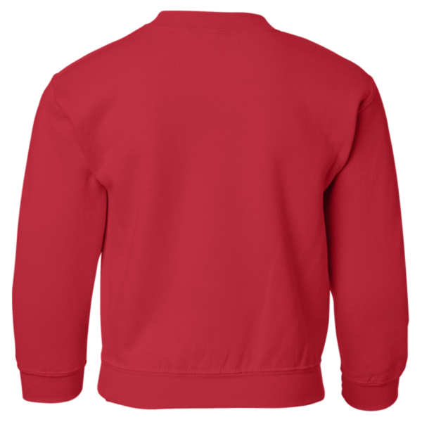 Gildan Heavy Blend™ Youth Sweatshirt, Red, Back view