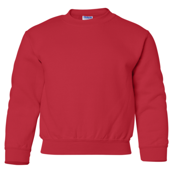 Gildan Heavy Blend™ Youth Sweatshirt, Red, Front view