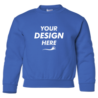 Gildan Heavy Blend™ Youth Sweatshirt, Royal, Front view, Mockup