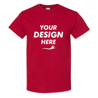 Gildan Heavy Cotton™ T-Shirt, Antique Cherry Red, Front view, Mockup
