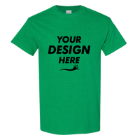 Gildan Heavy Cotton™ T-Shirt, Antique Irish Green, Front view, Mockup