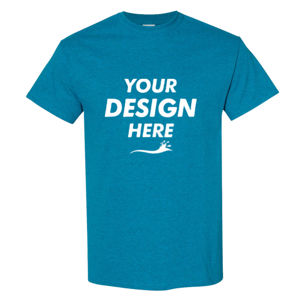 Gildan Heavy Cotton™ T-Shirt, Antique Sapphire, Front view, Mockup