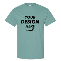Gildan Heavy Cotton™ T-Shirt, Aquatic, Front view, Mockup