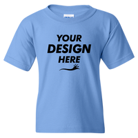 Gildan Heavy Cotton™ Youth T-Shirt, Carolina Blue, Front view, Mockup