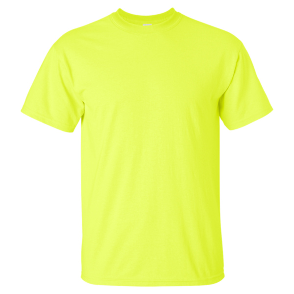 Gildan Men's Tall Ultra Cotton® T-Shirt, Safety Green, Front view
