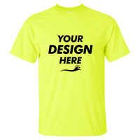 Gildan Men's Tall Ultra Cotton® T-Shirt, Safety Green, Front view, Mockup