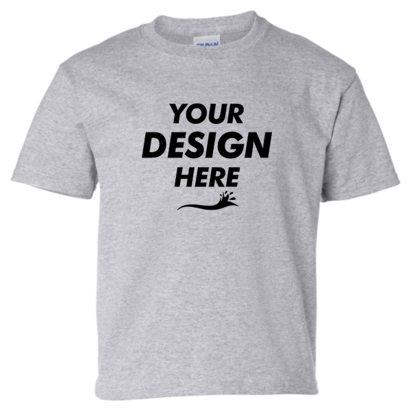 Gildan Men's Tall Ultra Cotton® T-Shirt, Sport Grey, Front view, Mockup