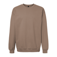 Gildan Softstyle® Midweight Crewneck Sweatshirt, Brown Savana, Front view