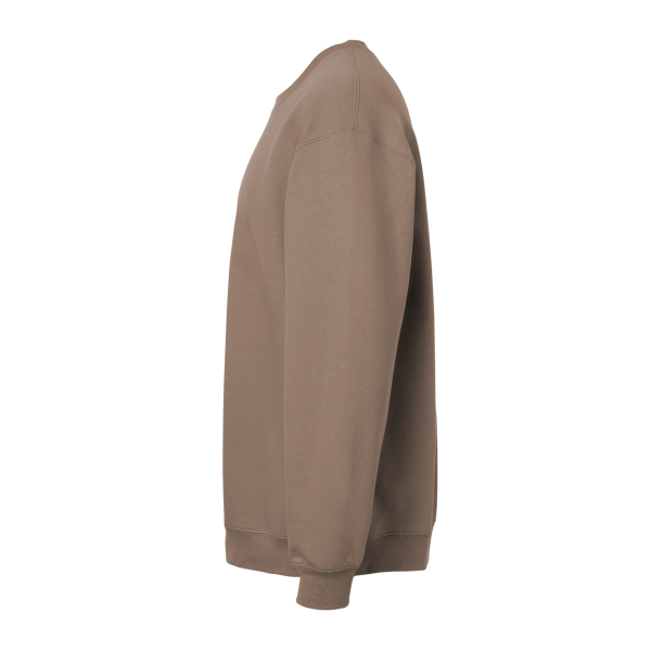 Gildan Softstyle® Midweight Crewneck Sweatshirt, Brown Savana, Left Sleeve view