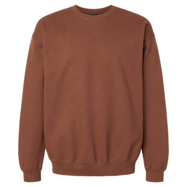 Gildan Softstyle® Midweight Crewneck Sweatshirt, Cocoa, Front view