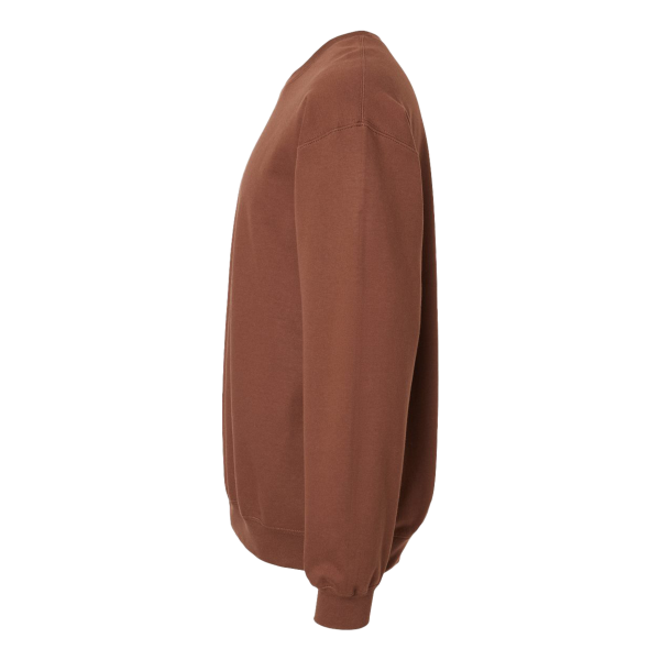 Gildan Softstyle® Midweight Crewneck Sweatshirt, Cocoa, Left Sleeve view