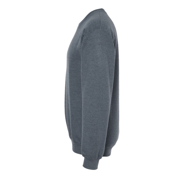 Gildan Softstyle® Midweight Crewneck Sweatshirt, Dark Heather, Left Sleeve view