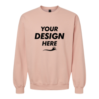 Gildan Softstyle® Midweight Crewneck Sweatshirt, Dusty Rose, Front view, Mockup