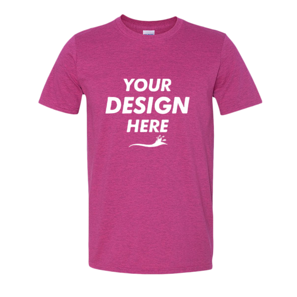 Gildan Softstyle® T-Shirt, Antique Heliconia, Front view, Mockup